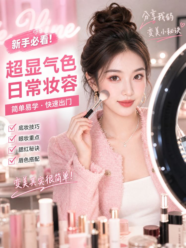 丝瓜视频美妆视频教程-超显气色日常妆容